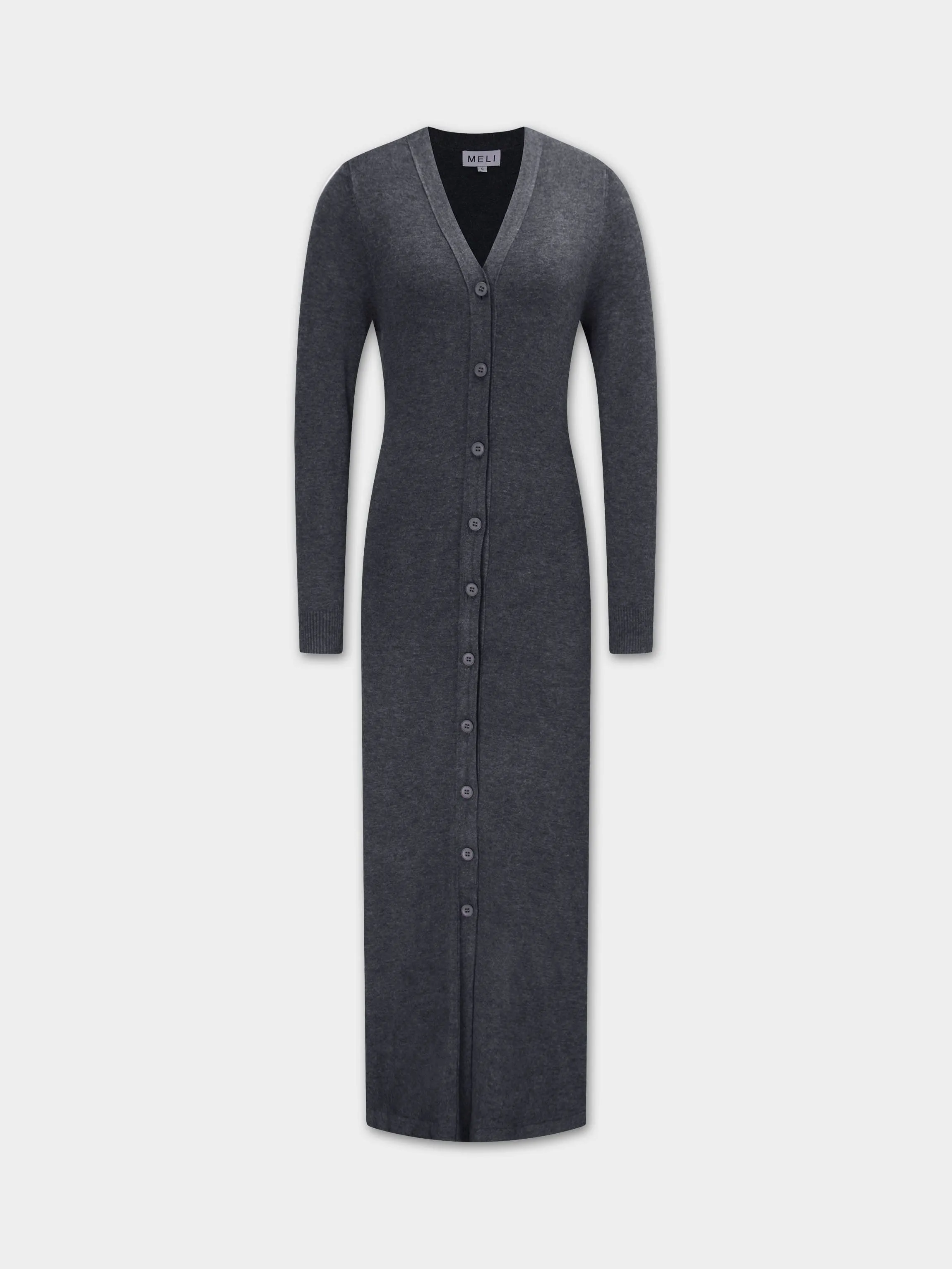 Duster Cardigan 50"-Charcoal Grey