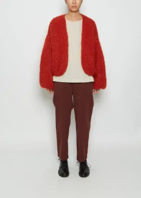 Mohair Cardigan — Rust