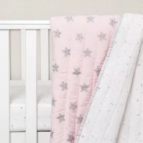 Organic Cotton Quilt Sleepy Star Blanket Shawl | Quilt Throw Coverlet