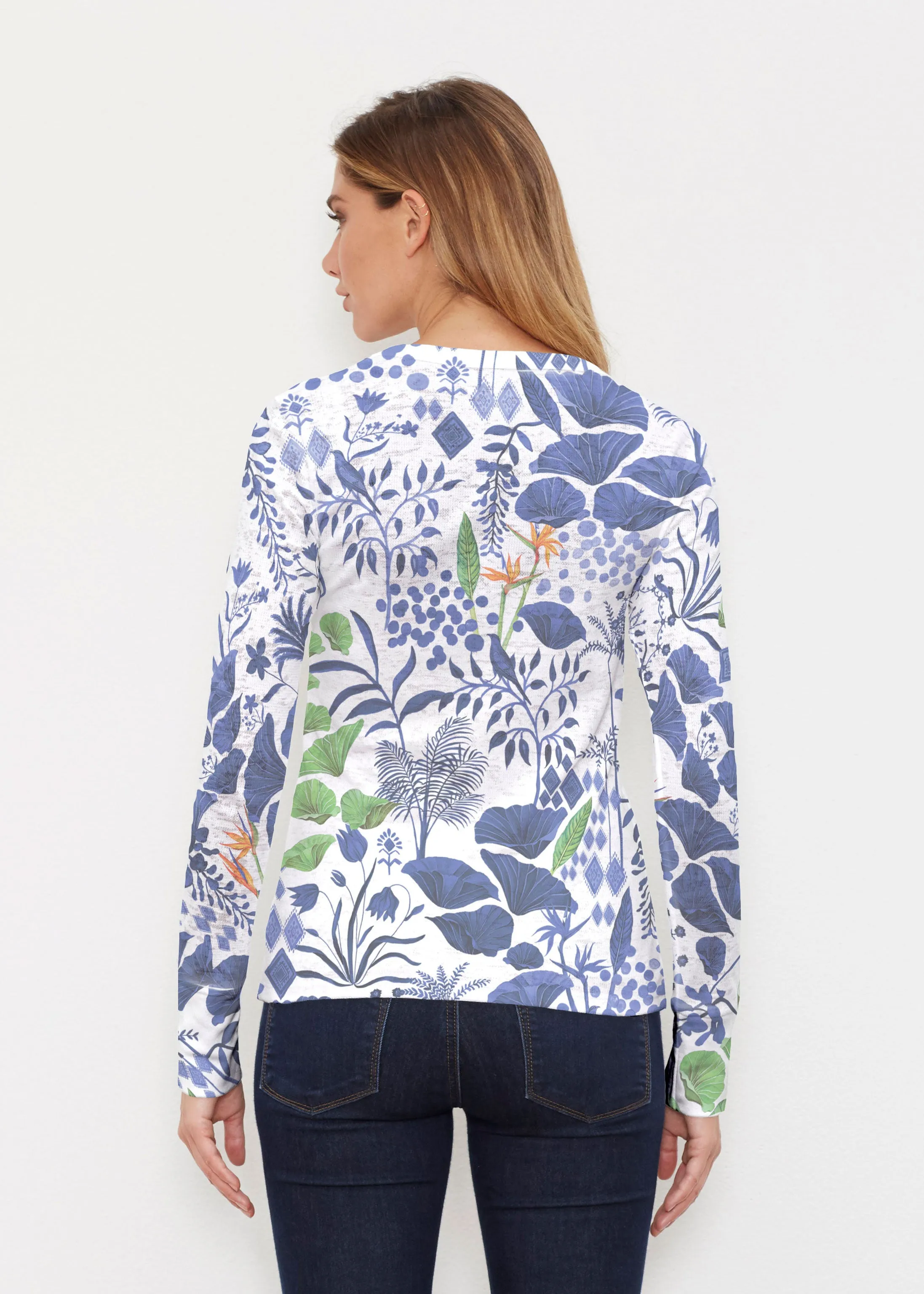 Petals (8141) ~ Thermal Long Sleeve Crew Shirt