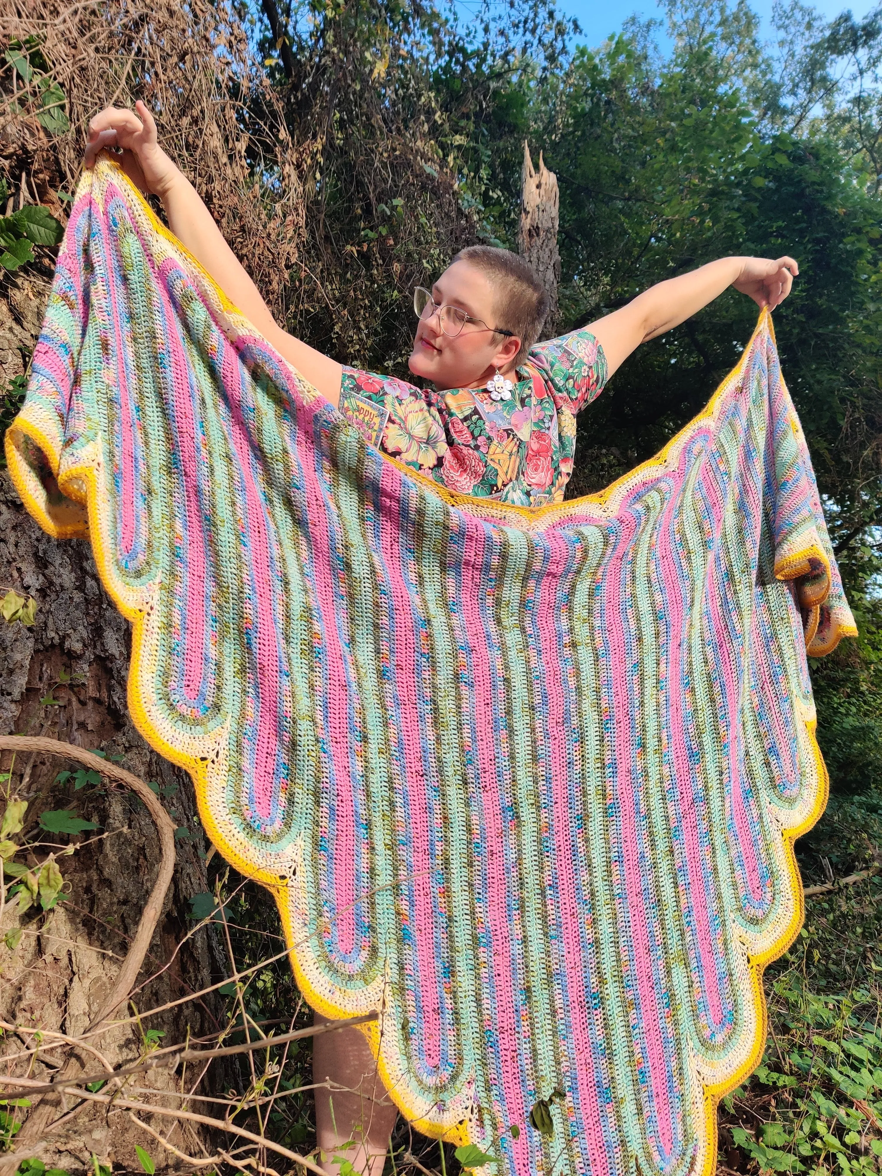 'Ribbon Candy Shawl' Complete E-Book