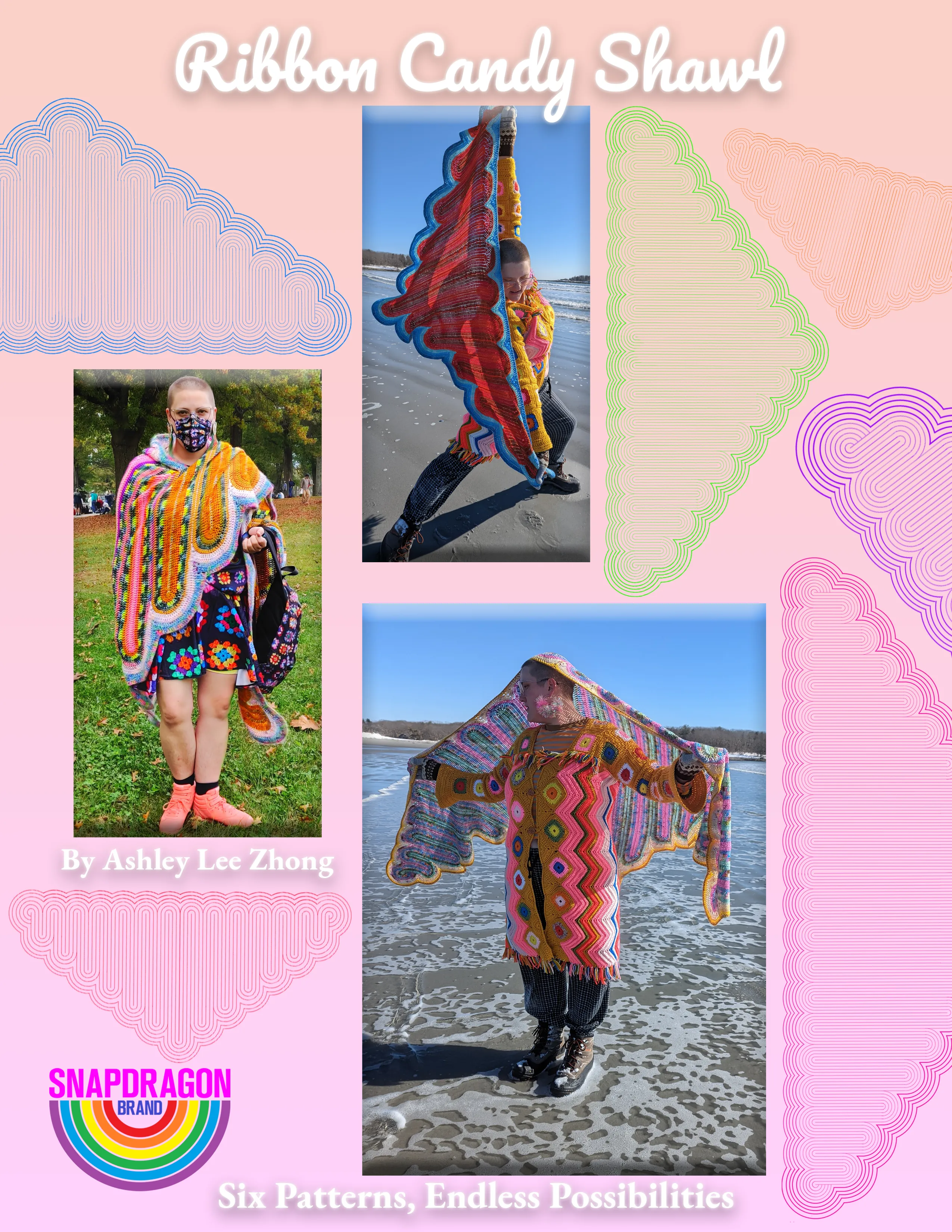 'Ribbon Candy Shawl' Complete E-Book