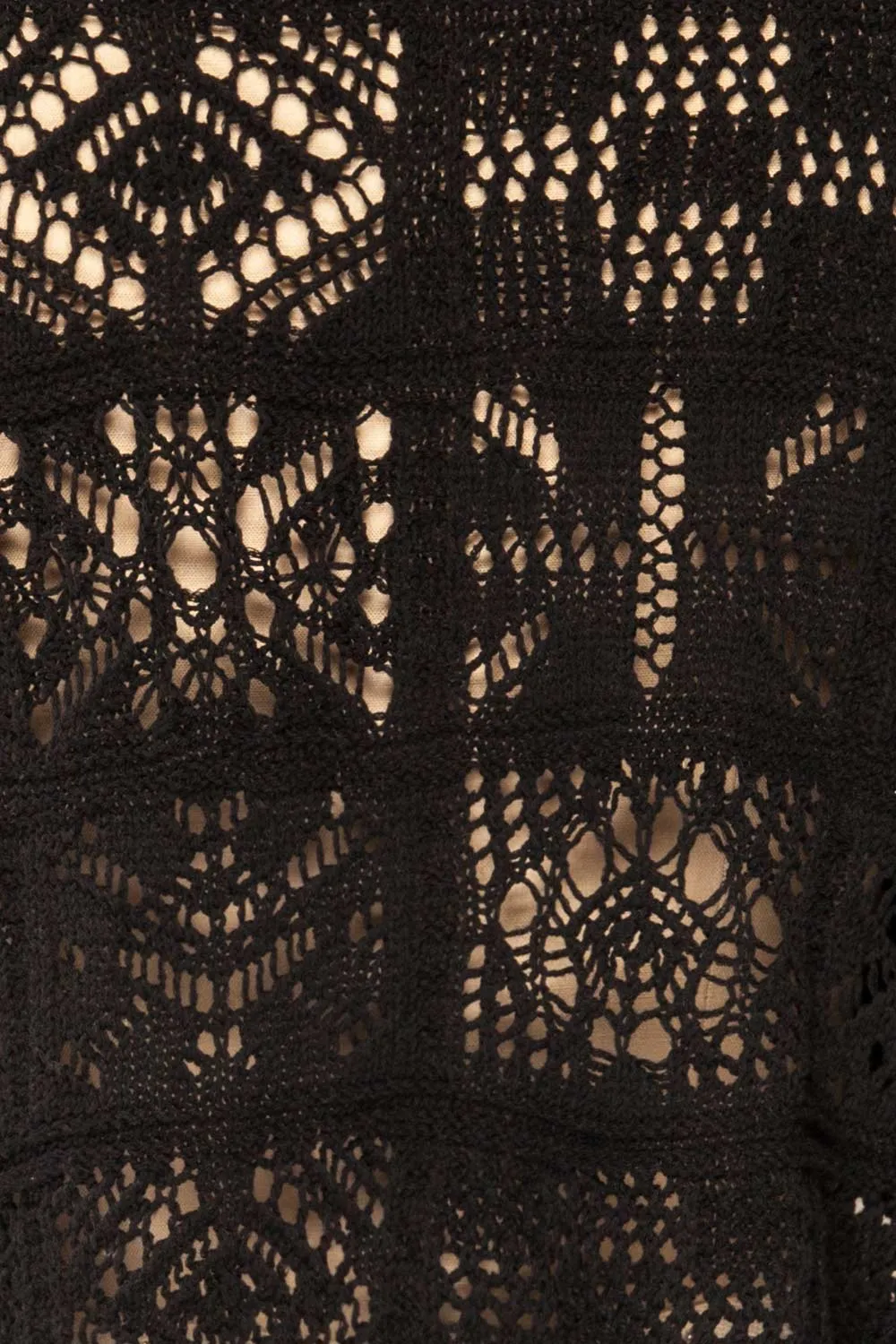 Ripson Black | Cropped Crochet Cardigan