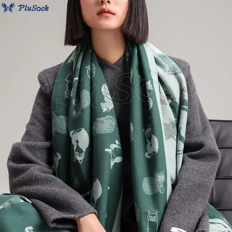 Stylish Cat Soft Blanket Scarf