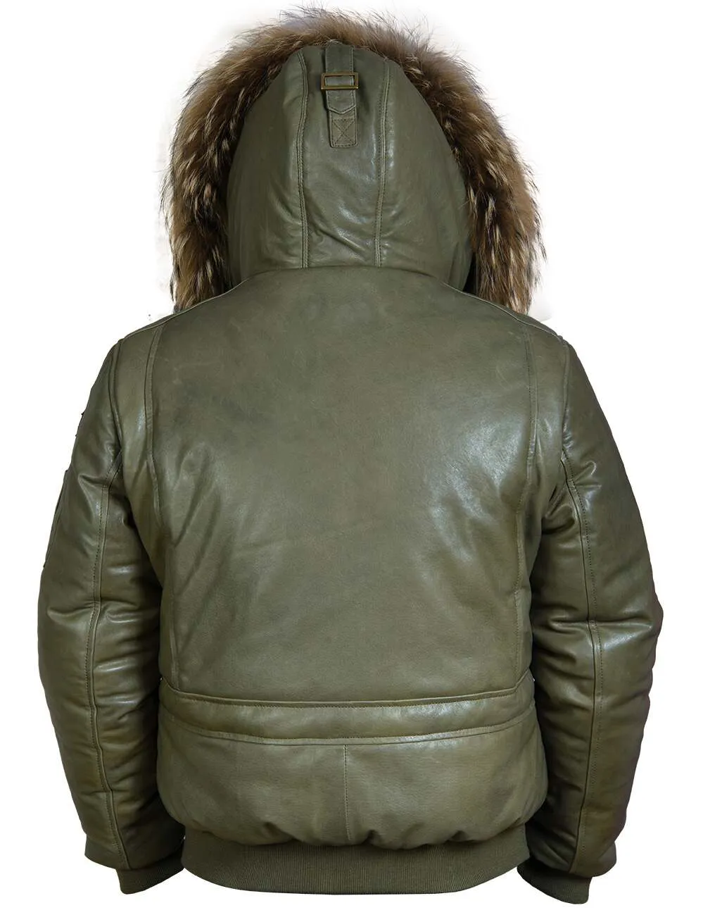 Togo Winter Men`s Leather Parka olive Art. 517